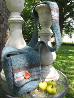 Custom Made Sea Level Handmade Knitted Felted Small Shoulder Bag
