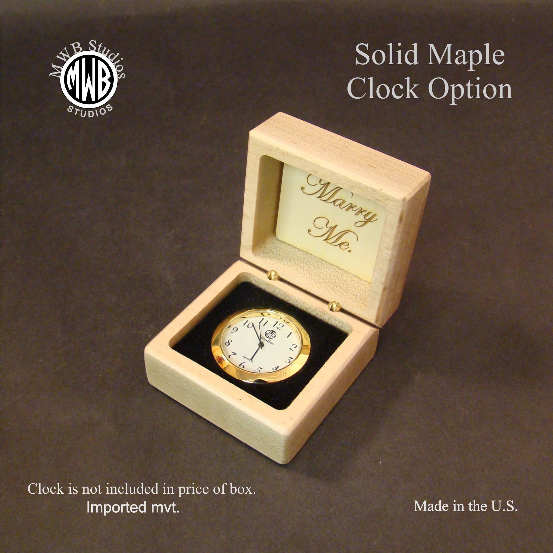 Hand Crafted Christmas Ring Box With Free Shipping And Engraving. by