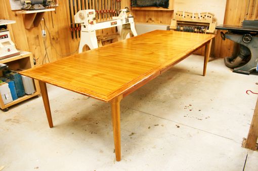 Custom Made Mid Century Sculpted Extension Dining Table