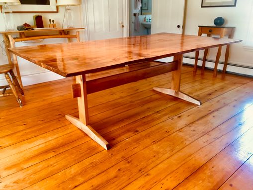 Custom Made Live Edge Trestle Dining Table