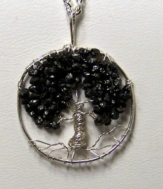 pendant tree diamonds genuine raw necklace diamond custommade