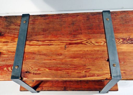 Custom Made Reclaimed Timber Table, Steel Frame