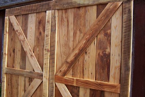 Custom Made Vintage Barn Doors Made From Reclaimed Antique Pine