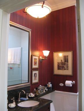 Custom Made Stripe And Faux Bois Painted Walls