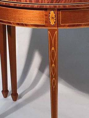 Custom Made Reproduction Federal Period Ny Card Table, C. 1790