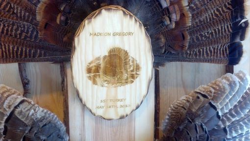 Custom Made Rustic Turkey Mount With Personalized Engraving