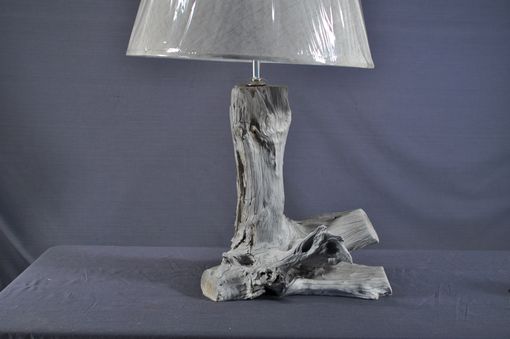 Custom Made Sun Bleached Driftwood Table Lamp