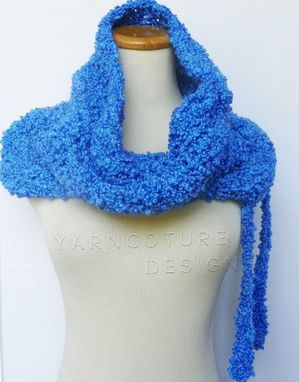 Custom Made Sale The Tuareg Cowl - Fiber Art Drawstring Cowl / Neckwarmer / Oversized