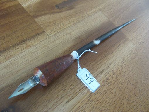 Custom Made African Porcupine Quill Calligraphy Dip Pen - Metal Nib - Cork Grip
