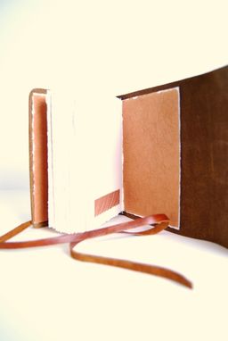 Custom Made Leather Bound Journal Notebook Handmade Paper Art Travel Diary