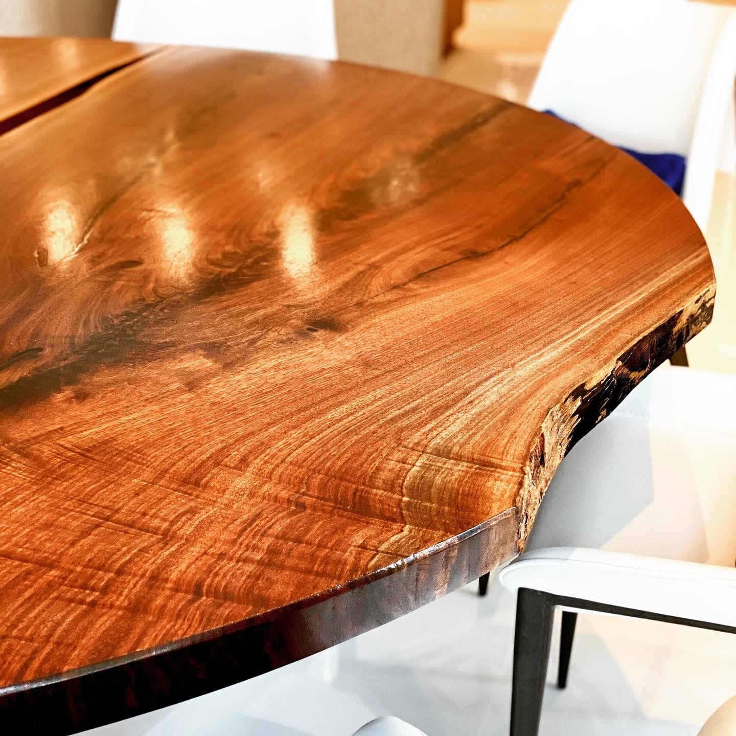 Hand Crafted Dual Slab Claro Walnut Dining Table by The Timber Library