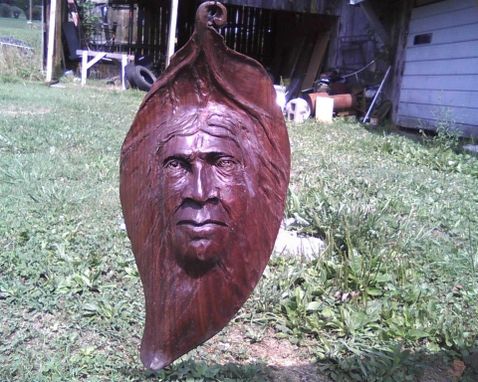 Custom Made Indian Face In Tobacco Leaf Wall Hanging