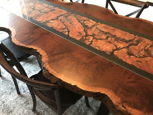 Custom Made Ipe Burl Table With Live Edge