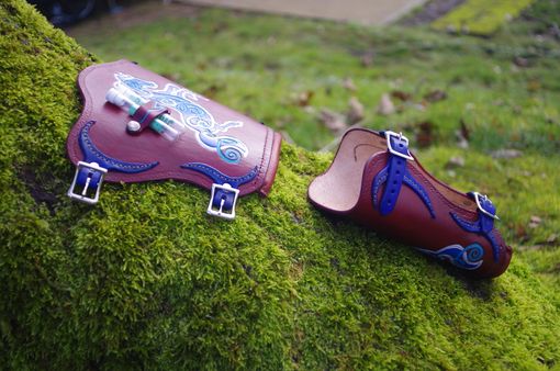 Custom Made Tribal Bracers, Leather Armor