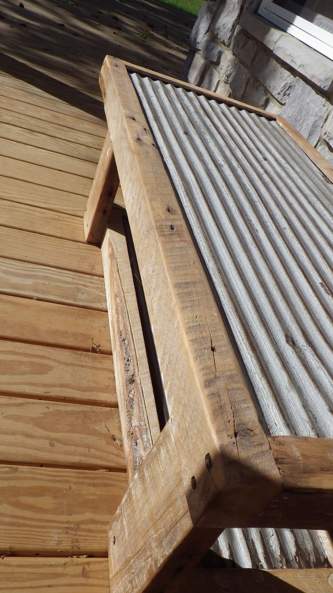 Handmade Tin Coffee Table by Reclaimed Art