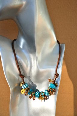 Custom Made Lampwork Glass Beads & Charm Necklace