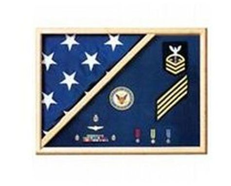 Custom Made Medal Flag Case Made Actual Service Uniform Fabrics