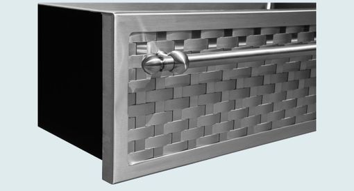 Custom Made Stainless Sink With Woven Apron & Towel Bar