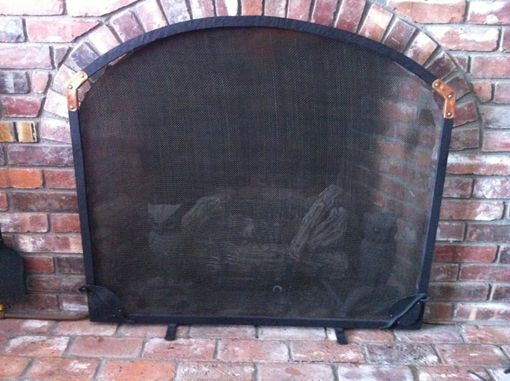 Custom Made Custom Sized Fireplace Screen, Arched, Simple, Plain