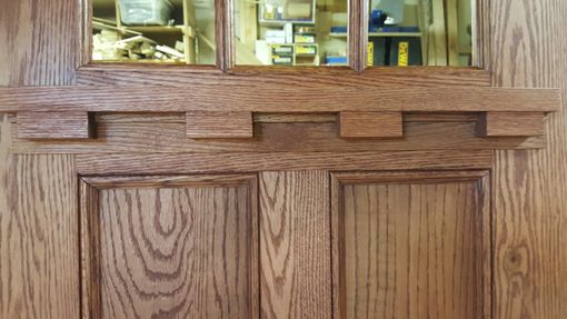 Custom Made Exterior Quarter Sawn Oak Door Unit