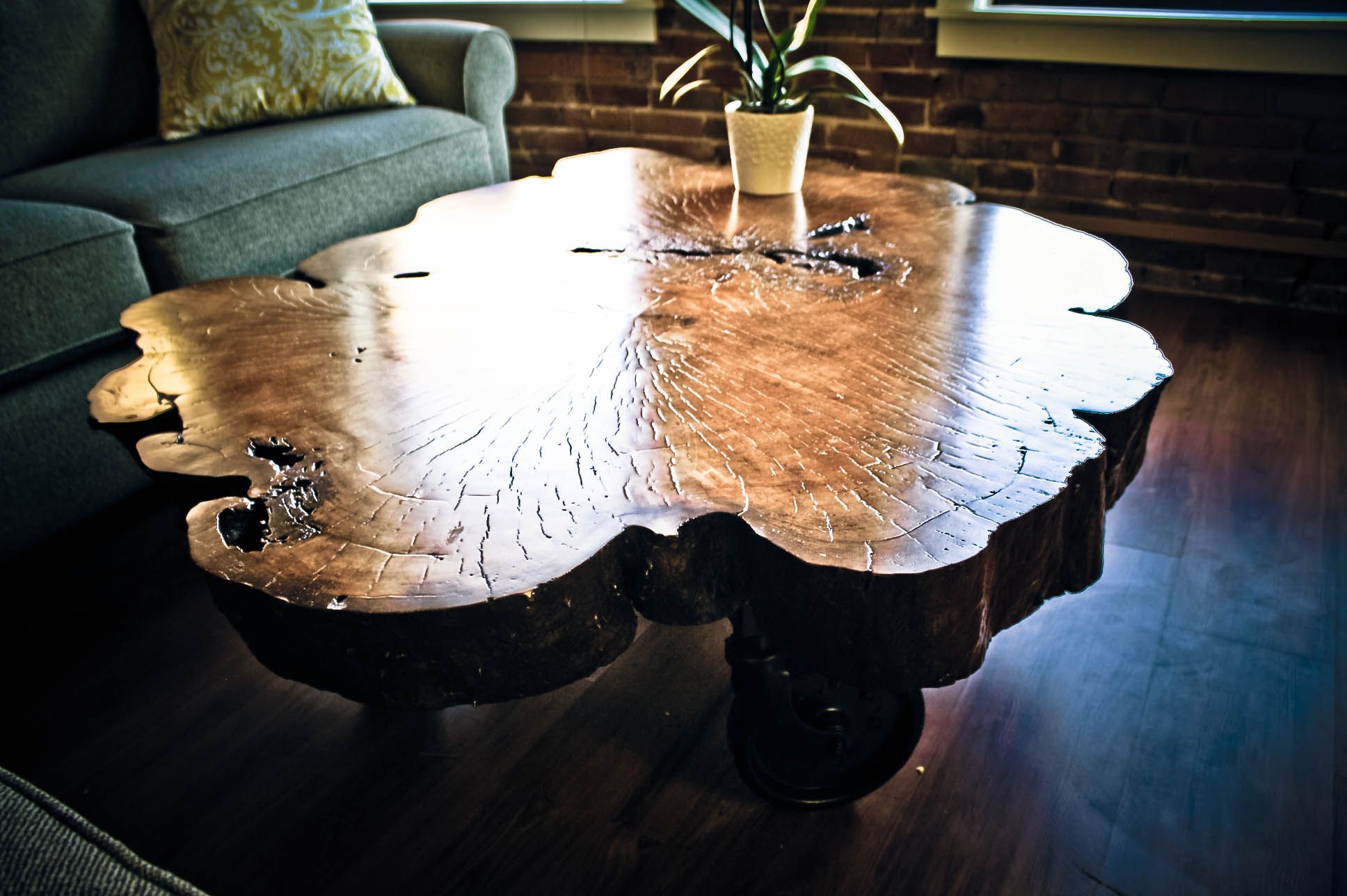 Hand Made Live Edge Coffee Table Made From 5 by KC Custom Hardwoods