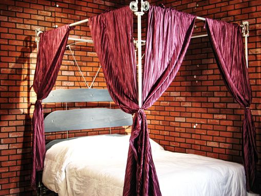 Custom Made Custom Industrial Contemporary Canopy Bed