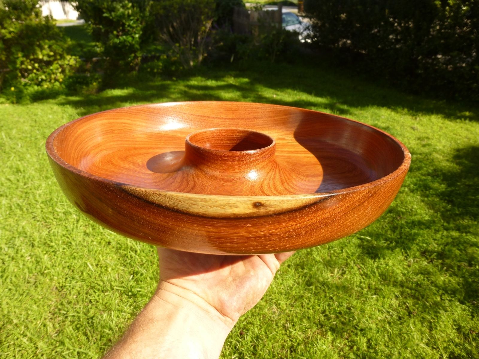 Custom Macheech Chip And Dip Bowl by Erik Anderson Woodturning