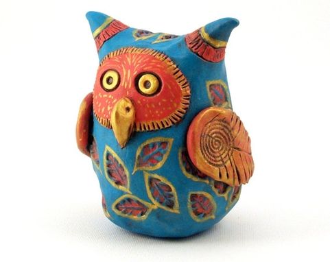 Custom Made Colorful Owl Sculpture