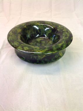 Custom Made Eight Inch Maple Bowl With Hand Applied Colors