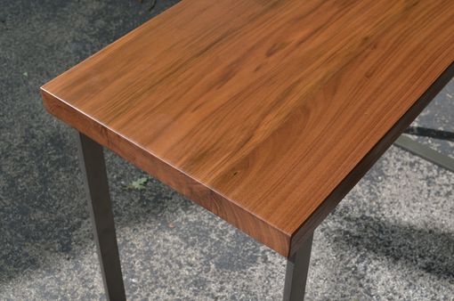 Custom Made Walnut And Steel Desk
