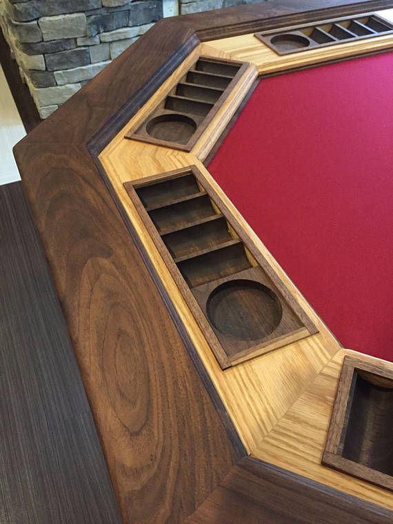 Hand Crafted Hardwood Poker Table // Game Table //Man Cave Centerpiece! by Urban Industrial