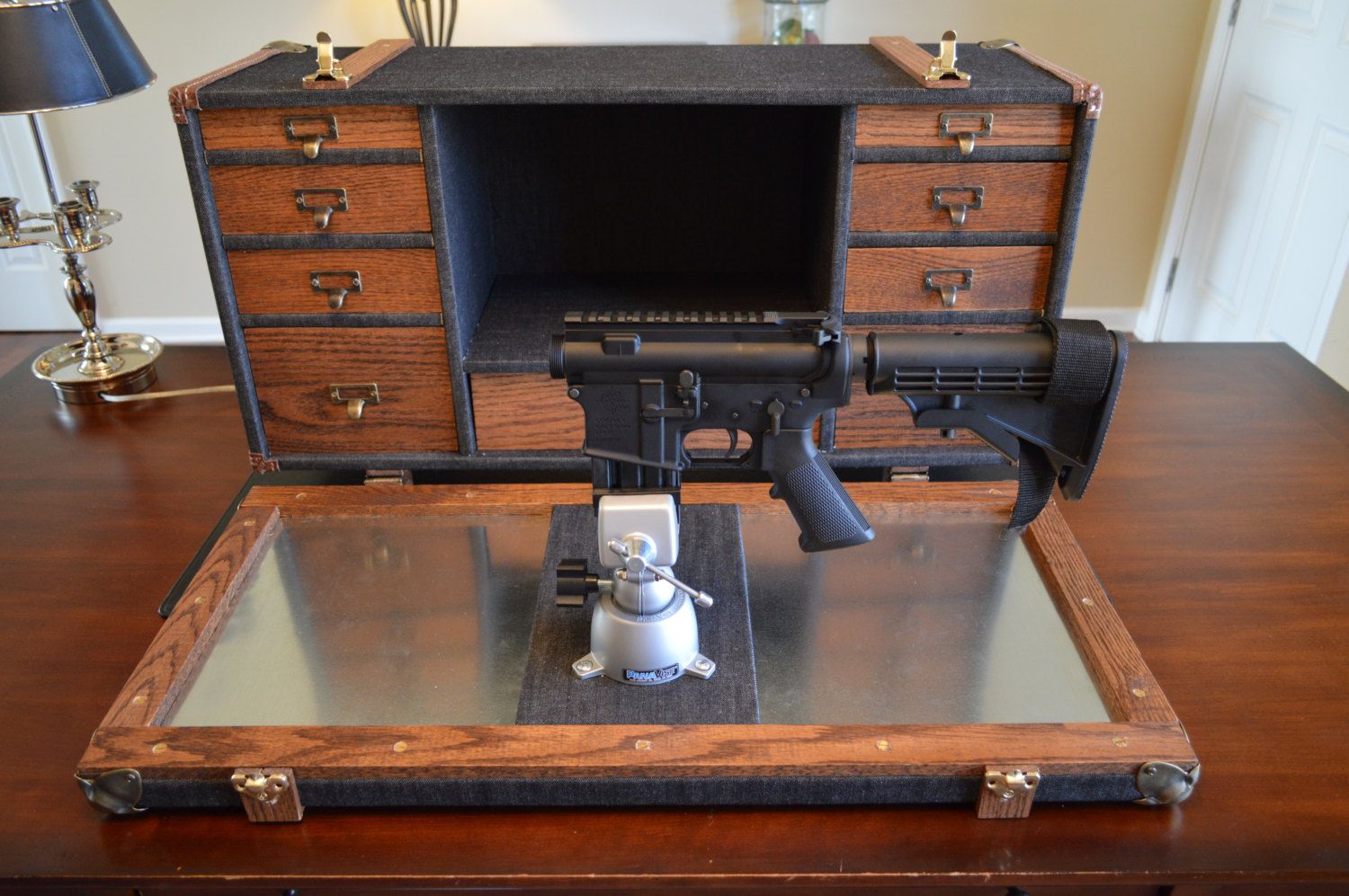 Buy A Handmade Steamer Trunk Gunsmith Workstation Made To Order