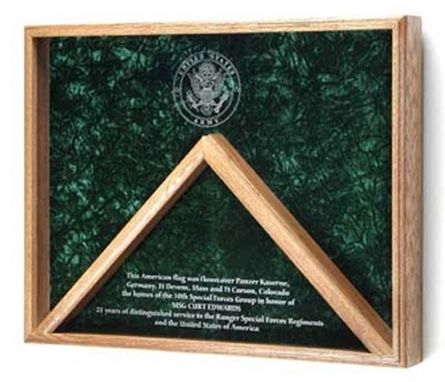 Custom Made Deluxe Combo Awards, Flag Display Case