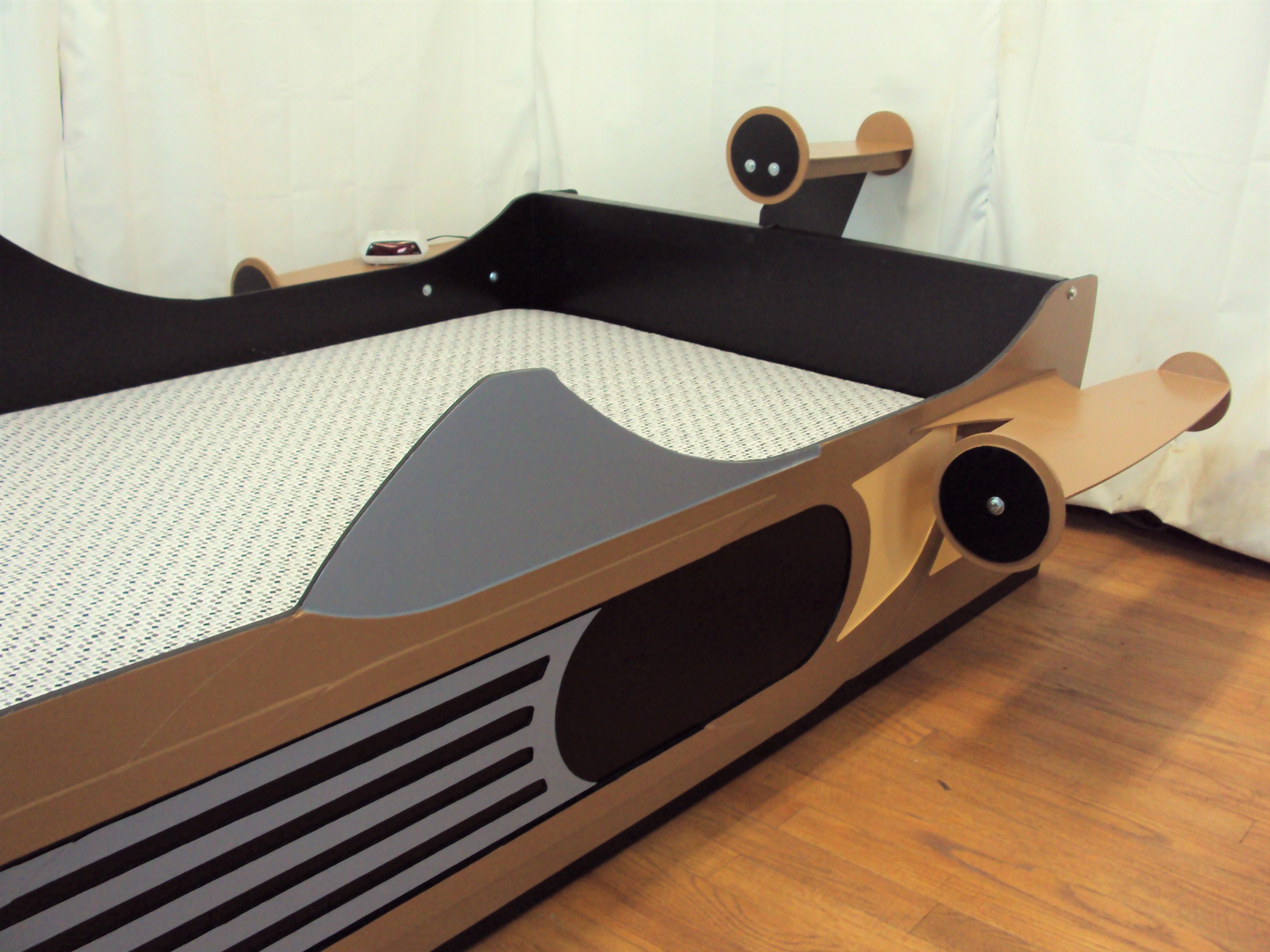 Custom X34 Landspeeder Twin Kids Bed Frame Handcrafted Space