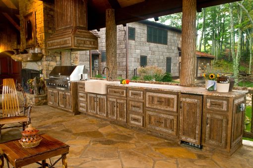 Custom Made Rustic Summer Kitchen