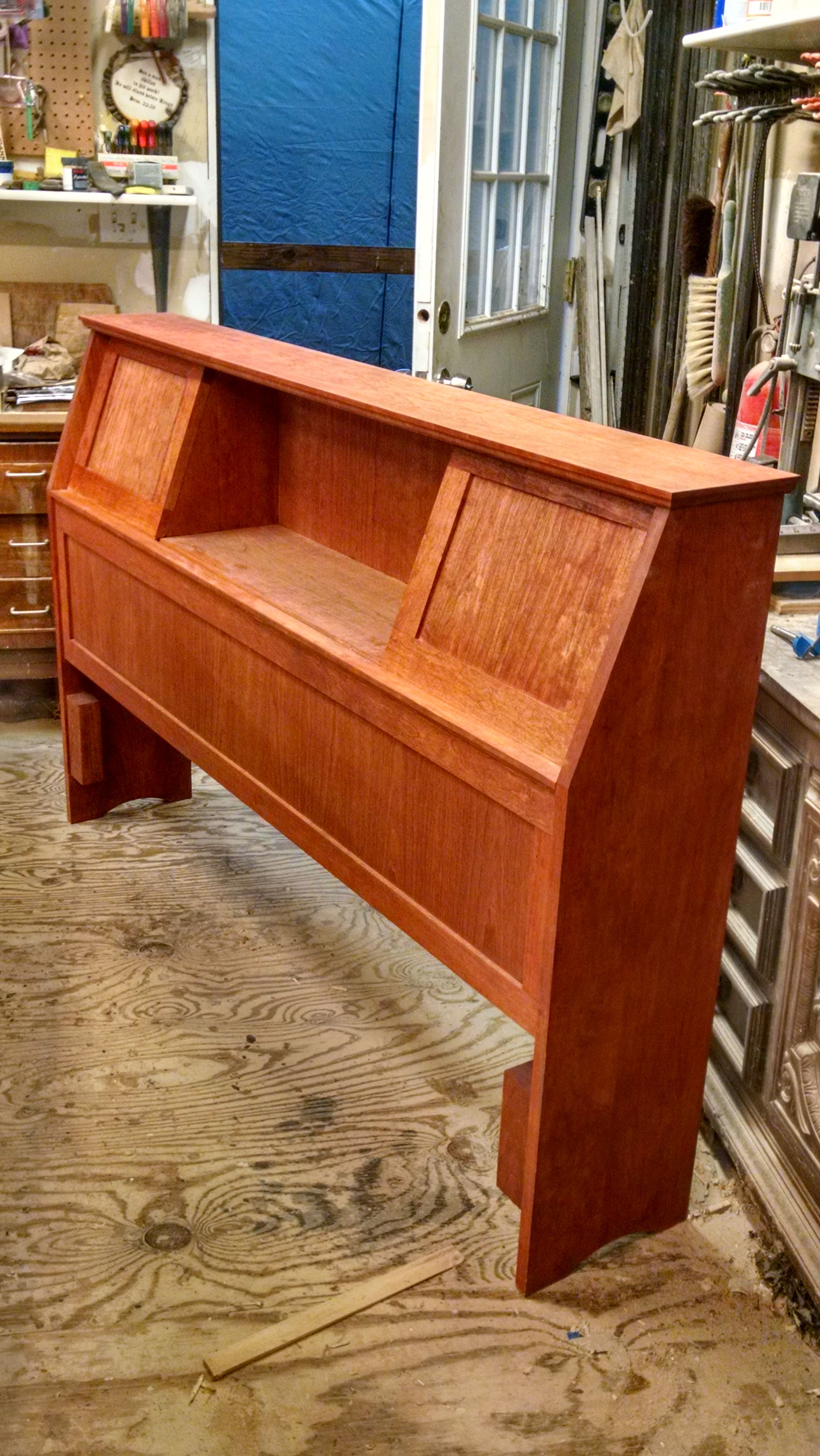 Custom Made Mid Century Bookcase Headboard By Starkwood Designs