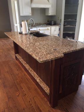 Custom Made Kitchen Island With Spice Rack Dishwasher And Granite Foot Rest By Debner Fine Art And Furniture Custommade Com
