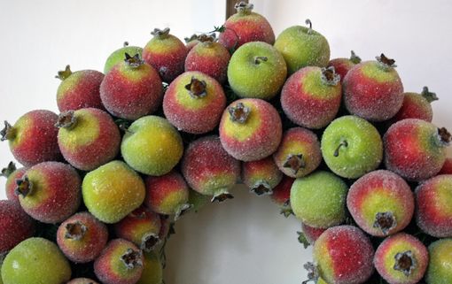 Custom Made Sugared Pomegranate And Apple Wreath