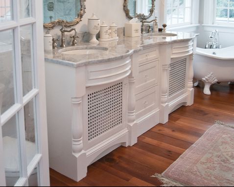 Custom Made Raleigh White Curved Vanity