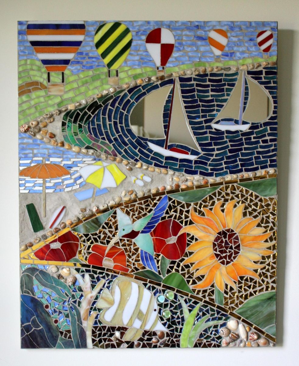 Custom Summertime ! Multi Media Mosaic by Glassarts Studio | CustomMade.com