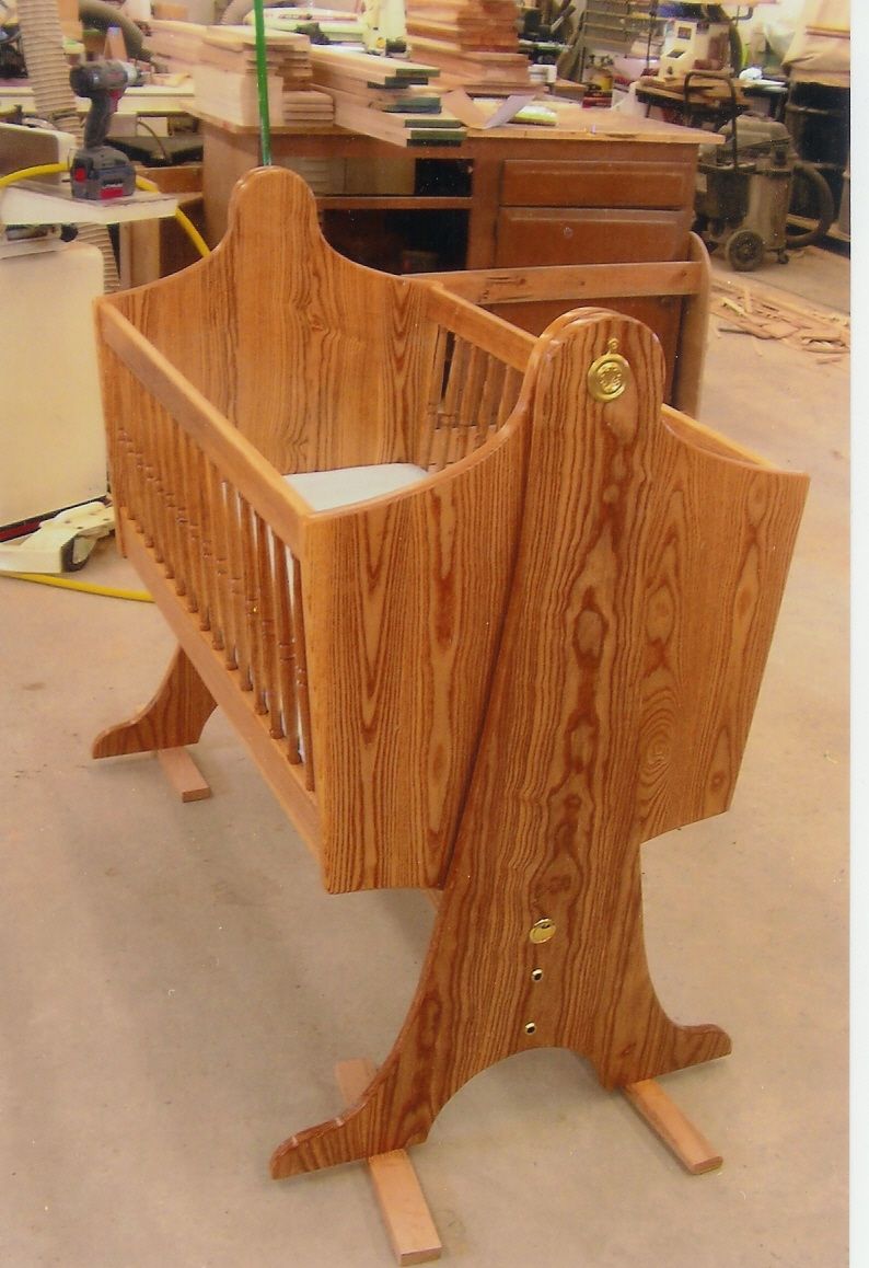 Custom Made Swinging Baby Cradle by Ziegler Woodwork And Specialty