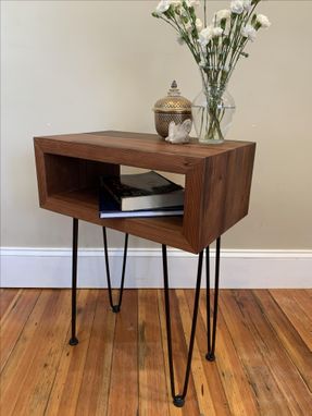 Custom Made Reclaimed Redwood Side Table