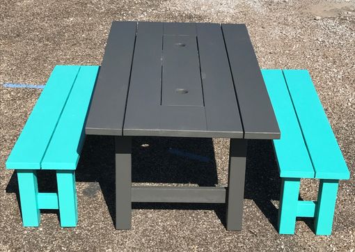 Custom Made Patio Table With Built-In Cooler