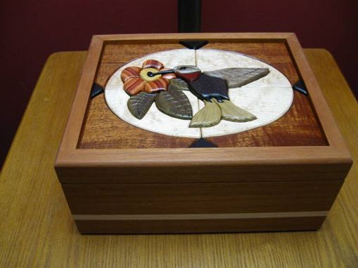Custom Made Hummingbird Keepsake/Jewelry Box