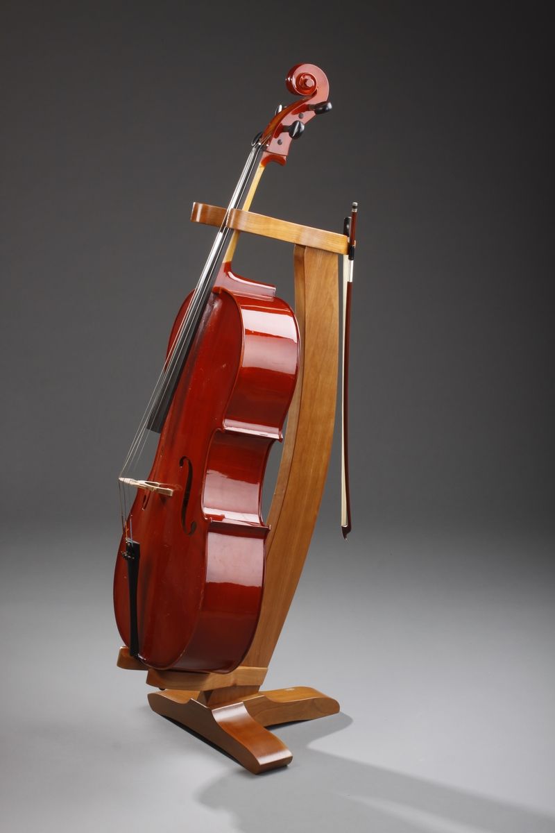 Hand Crafted Cherry Cello Stand by Nwb Woodworks 