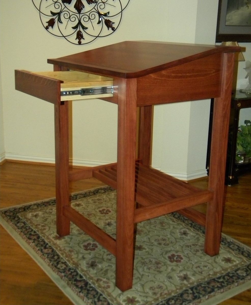 Hand Made Stand Up Desk by North Texas Wood Works