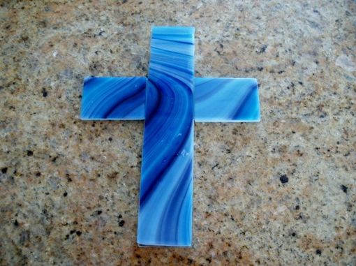 Hand Made Fused Glass Cross by Grateful Glass | CustomMade.com