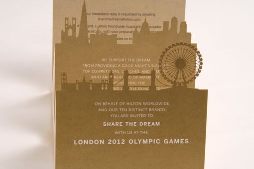 Custom Made Laser Cut Vip Invitations For 2012 Olympics