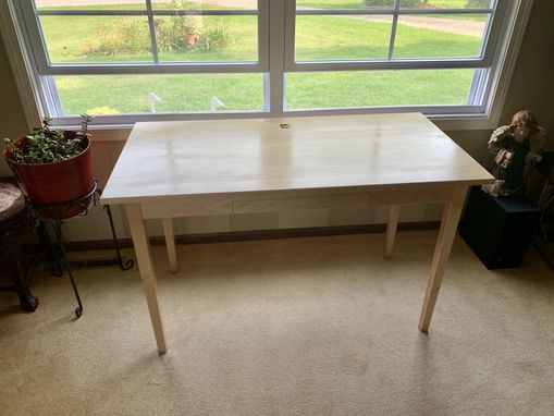 Custom Made Maple Computer Desk With Drawer