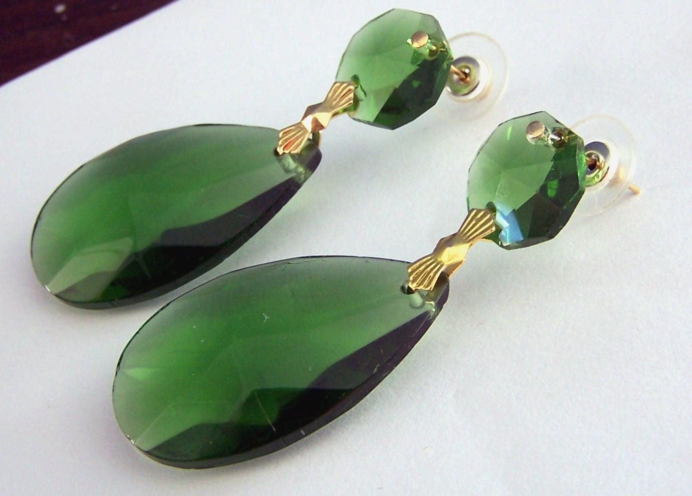 Custom Made Earrings Emerald Green Earrings Angelina Jolie Costume